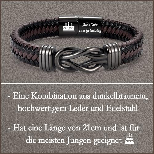 FAOMZQ 17. Geburtstag Junge Geschenk, Geburtstag Armband Geschenke für Jungen zum 17. Geburtstag, Geschenk für 17-Jährige Jungen Teenager Sohn Bruder Freund Enkel Neffen von Mama Papa Eltern