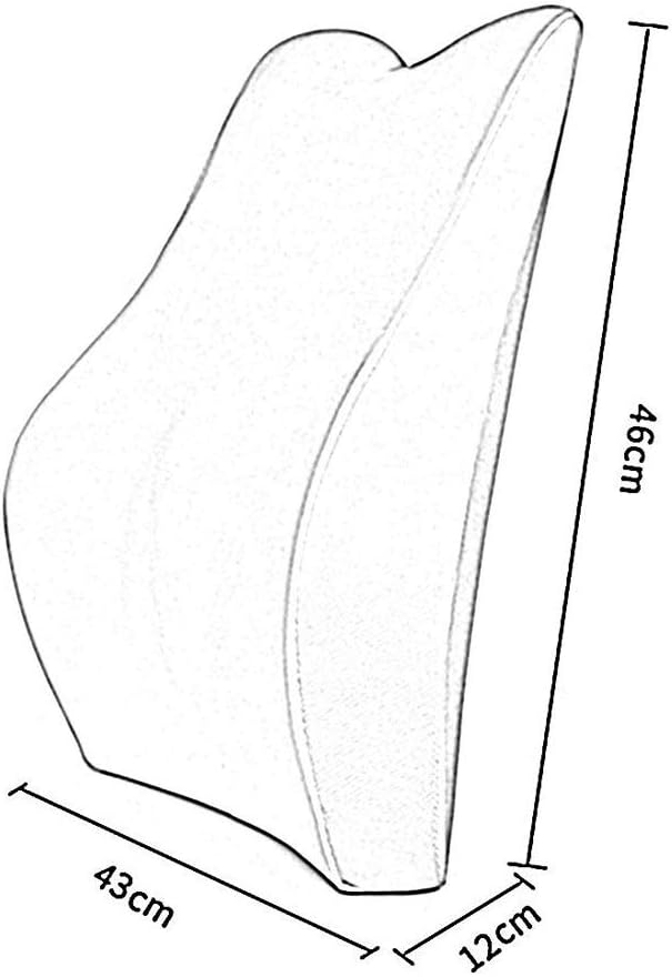 Lumbar Pillow-Waist Memory Cotton Car Seat Back Waist Pad Seat Waist Pillow Back Car Vehicle Back Cushion