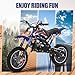 gihusrzx 50cc 2-Stroke Dirt Bike for Adults & Kids, Mini Dirtbike Gas Powered Off Road Trail Bike with Speeds up to 40KM/H for Uphill and Off-Road Conditions, Motorcycle Support 330IBS, Blue
