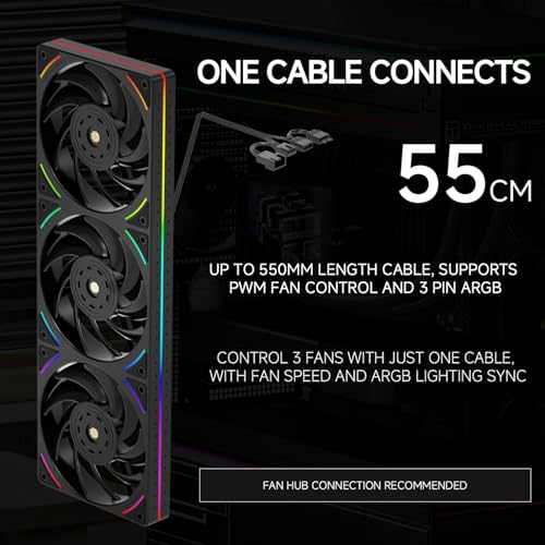 Image of Thermalright Trofeo Vision 360 ARGB Black CPU AIO Cooler,6.86-inch LCD Long Screen High-Performance 360mm Water-Cooled Radiator,IPS LCD Screen with 1280x480 Resolution,for AM4 /AM5,Intel LGA1851 /1700
