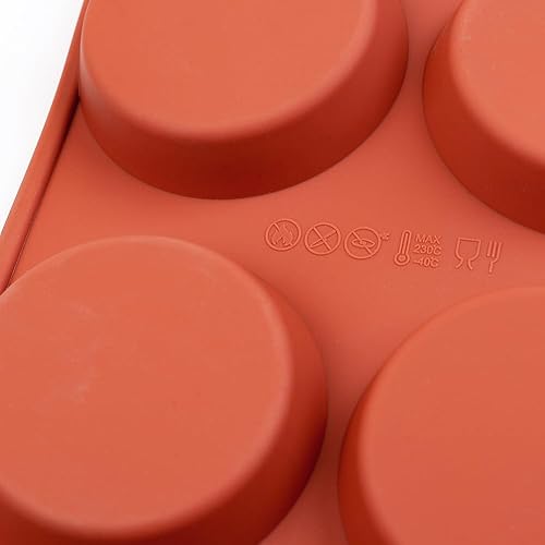 Miniatura 6 de Moldes de silicona para discos con lado cónico, molde de silicona para hornear de 3.1 pulgadas, antiadherente y liberación rápida, molde para pastel