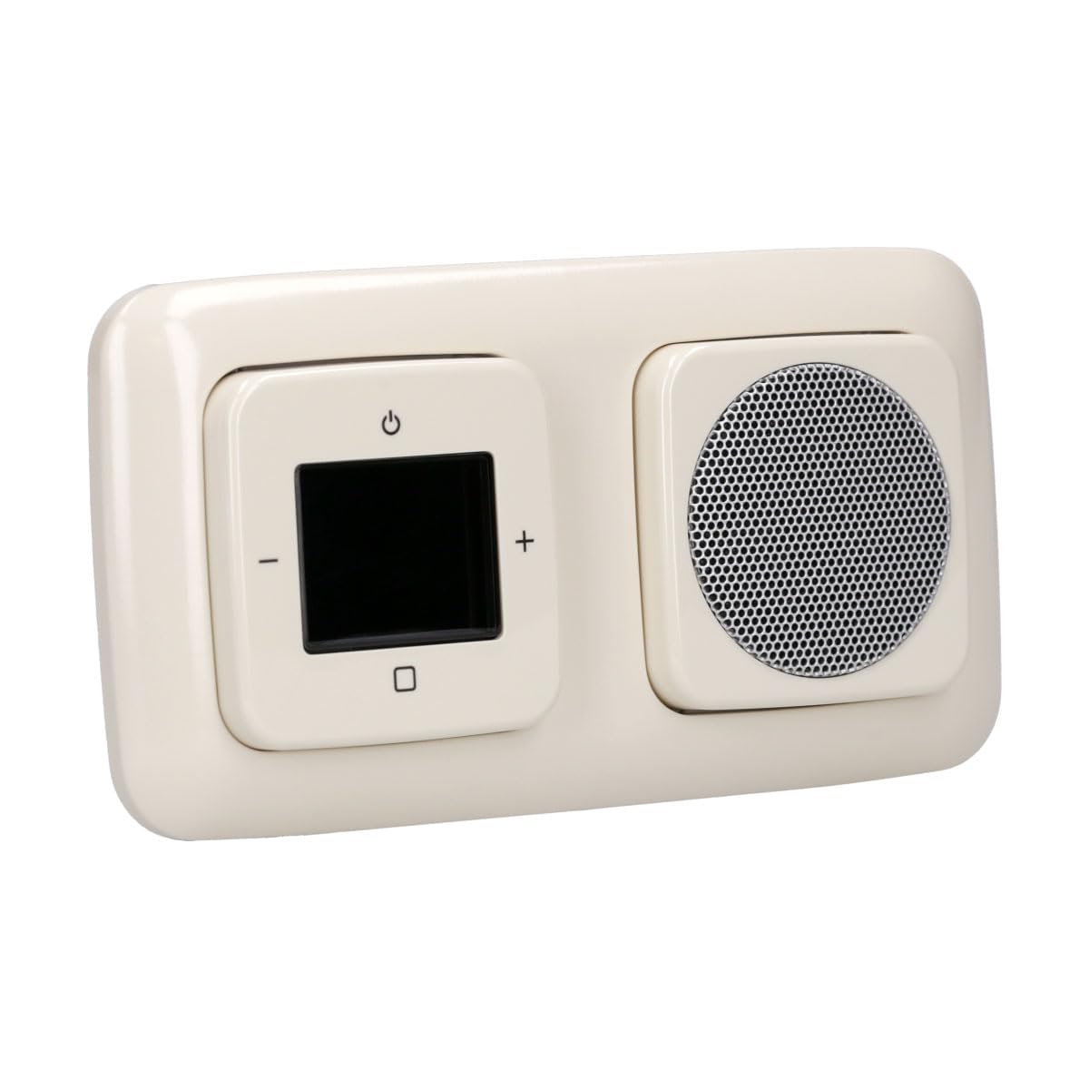 Busch Jäger DAB+ Unterputzradio Radio 8215 U-101 in Duro 2000 cremeweiß mit 1 x Lautsprecher inkl. EBROM Phasenprüfer zur Montage der Geräte