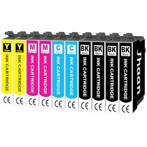 Jhaan Druckerpatronen Kompatibel für Epson XP 3200 Patronen für Expression Home XP-2205 XP-3200 XP-3205 XP-4200 XP-4205 XP-2200 Workforce WF-2910 WF-2930 WF-2950 (10er-Pack)