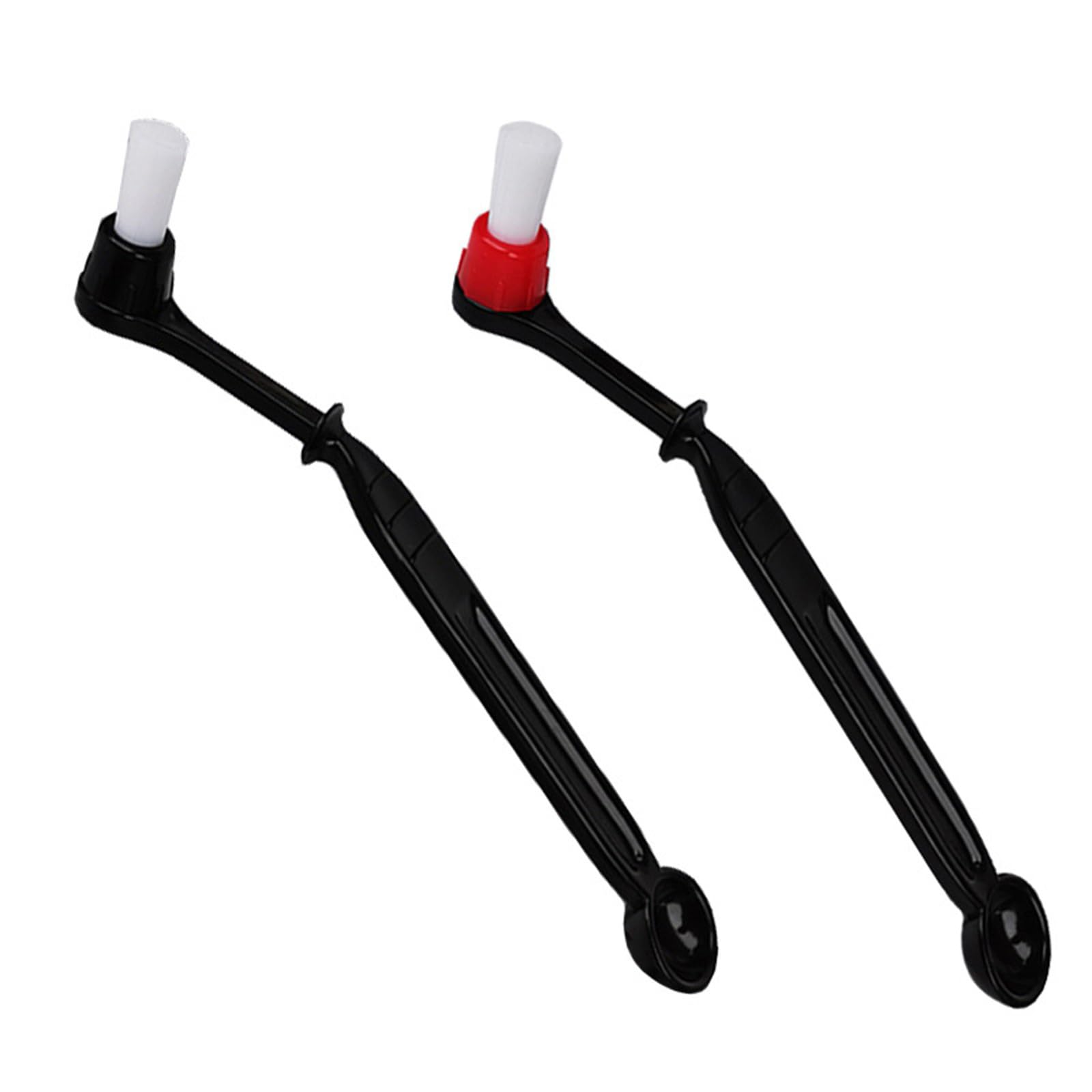 WAGHAVEN 2 Pack Long Handle Coffee Grinder Brush with Spoon Head Ergonomic Grip Espresso Machine Cleaner Tool Long Handle Brush for Coffee Grinder