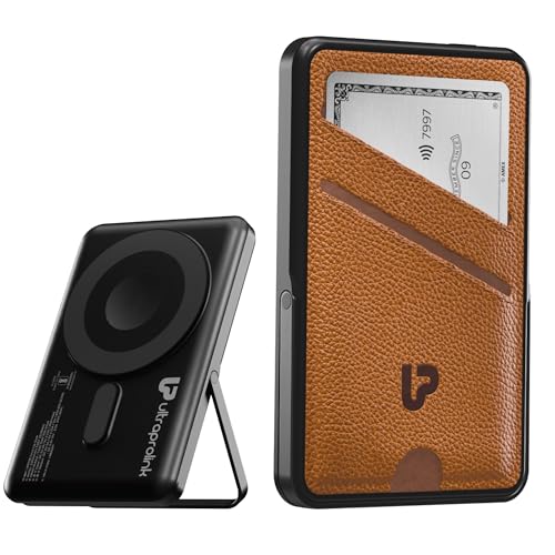 Image of UltraProlink Mag-Safe Power Bank 5000mAh with Stand & Wallet |Ultra Slim Magnetic Power Bank | 22.5W PD Battery Bank| Type C for iPhone 16 /15 /14 /13 /12 /Mini /Pro /Pro Max| Made in India |Juice-Up Swipe