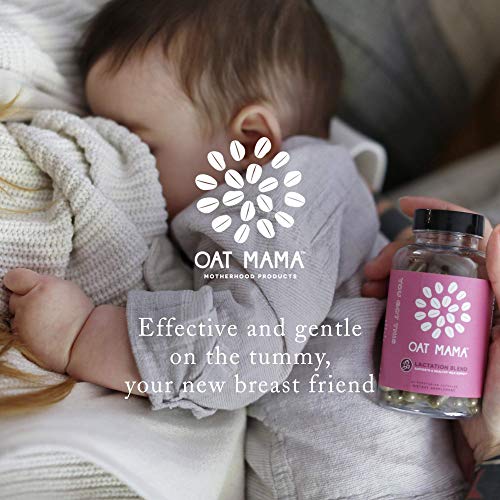 Oat Mama Lactation Blend | Supports a Healthy Milk Supply. Fenugreek Free. Made with Organic Ingredients. You Got This, 60 Vegetarian Capsules