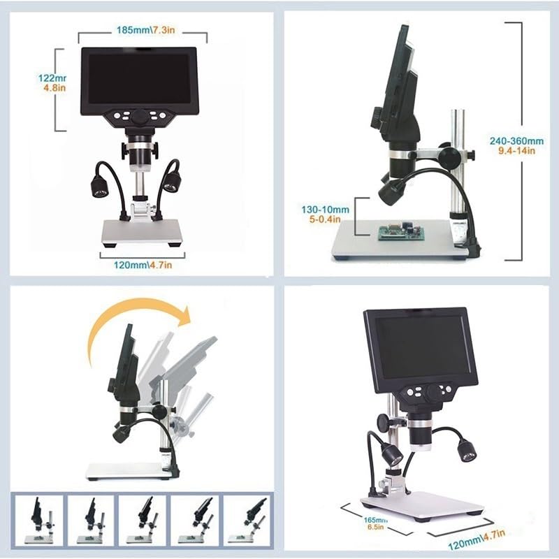 Microscope numérique grand écran G1200 loupe continue 12MP labo
