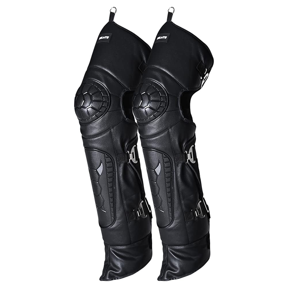 HuangjinyeTYSULAITE GT-1203 Motorcycle Winter Knee Pad PU Leather Kneepad Leg Protector
