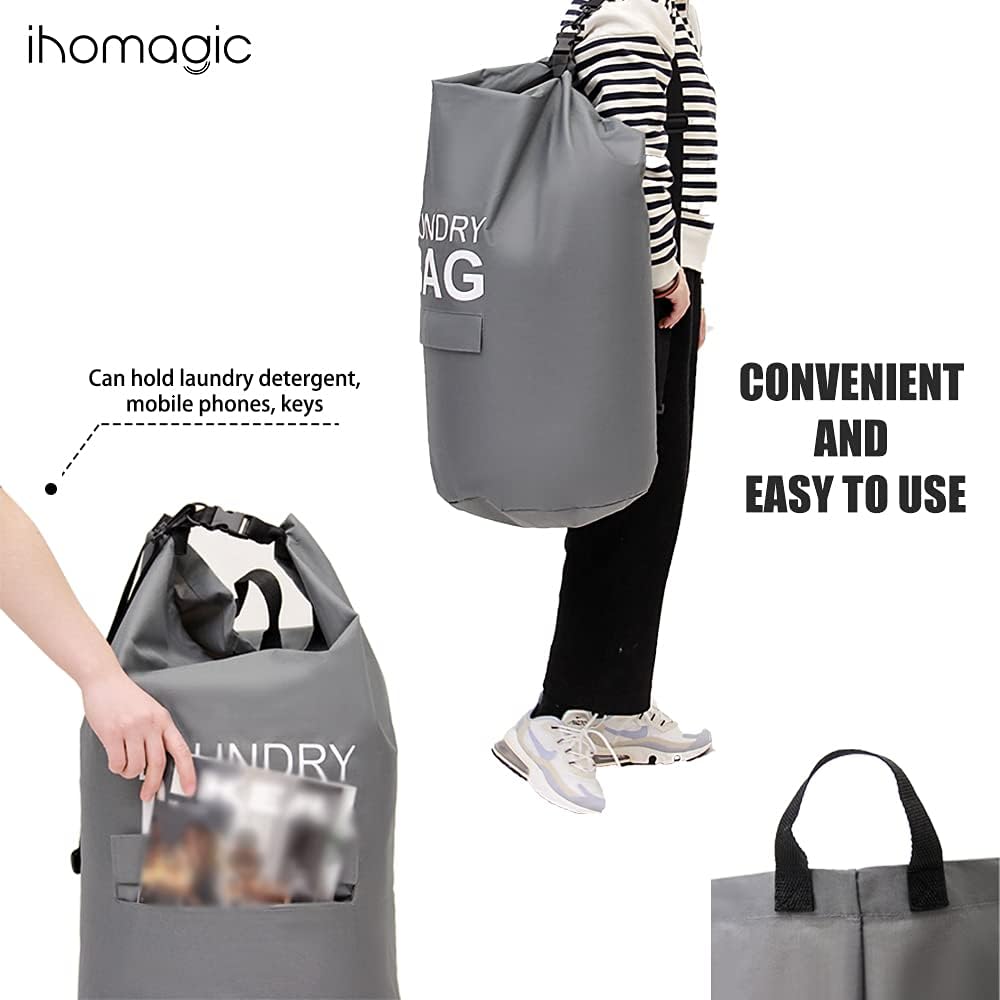 Laundry Baskets, Large Collapsible Clothes Basket,Door Laundry Hamper Bag Hanging,Tall Hamper Bag for Storage Bin,Home Organizer,Nursery Storage,Clothes Hamper Dark Grey