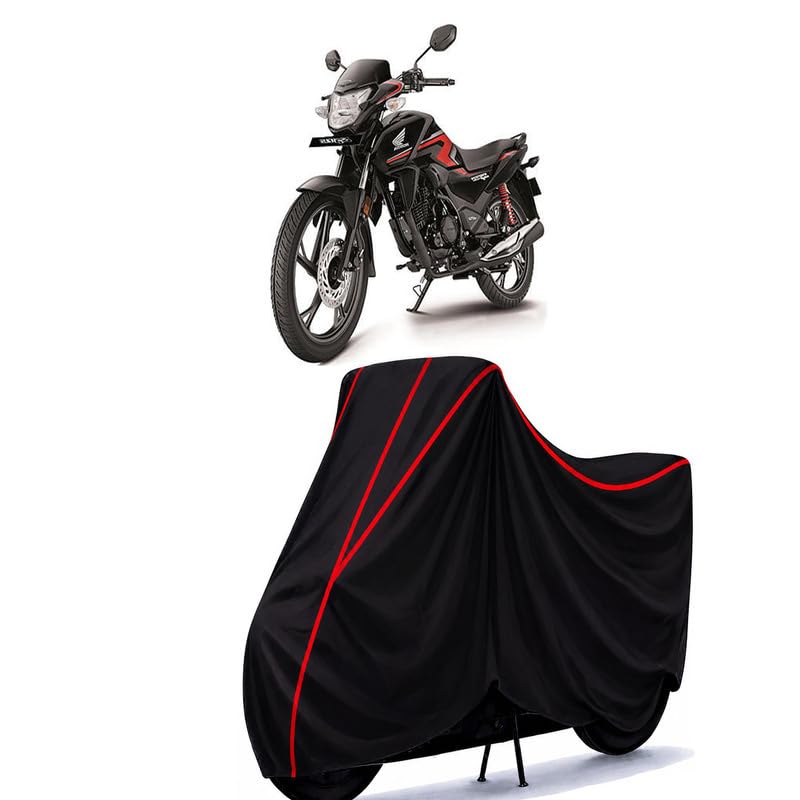 Image of Sp 160 Water Resistant Bike Cover for All Motorcycles & Scooters | Heavy Duty Premium Taffeta Fabric | UV Protection, Dustproof, Scratchproof | All Weather Two Wheeler Body Cover with Elastic Bottom