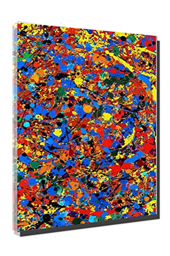 Jackson Pollock-nr 19 płótno sztuka ścienna nadruk nadruki do salonu plakaty do sypialni łazienki biura dzieło sztuki gotowe do powieszenia (55 x 82 cm 20 x 32 cali, oprawione)