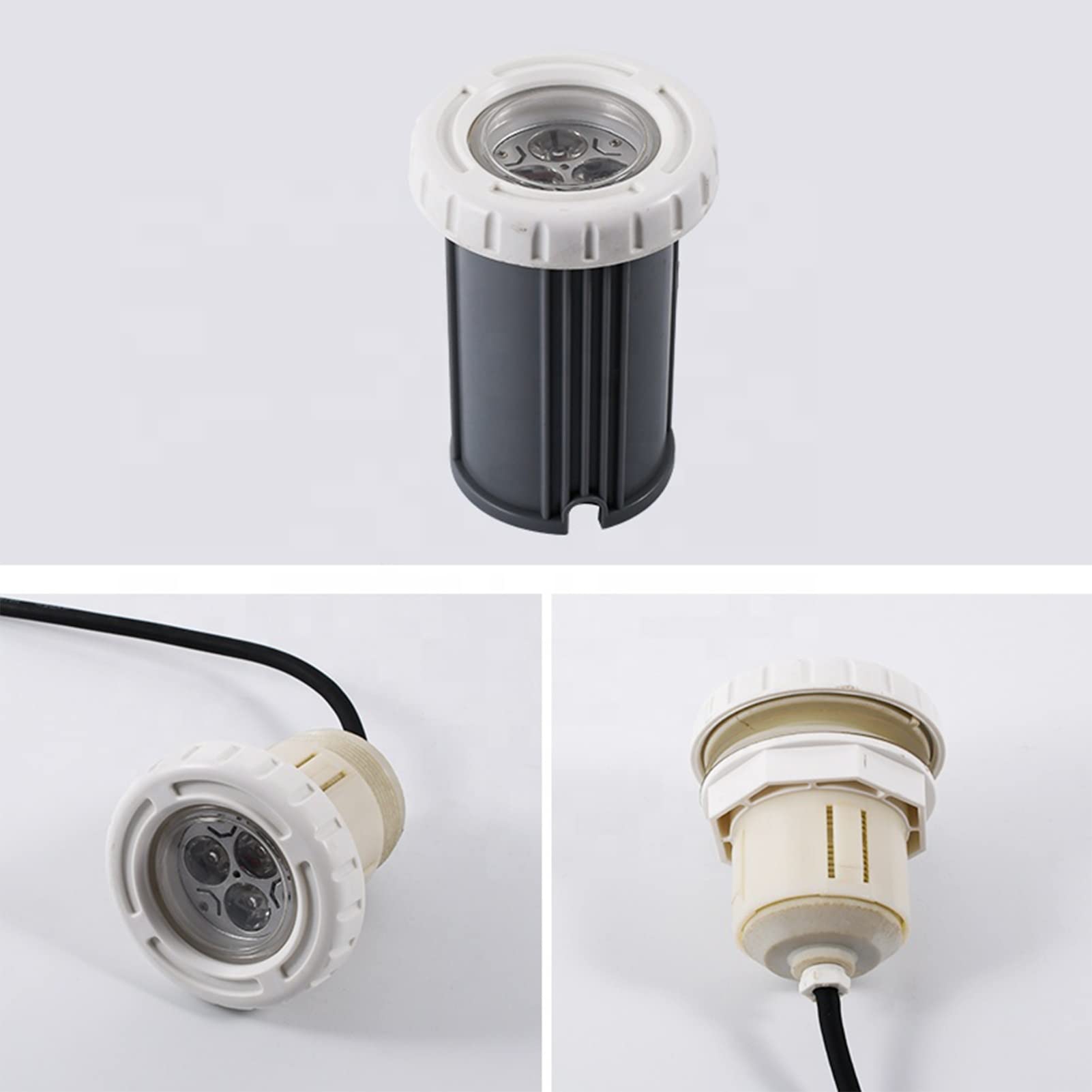 Faretto LED per Piscina 3 Pack, 3w ABS IP68 Impermeabile 12V Luce da Incasso Piscina (Natural)