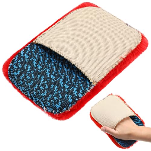 Luxshiny Guantes de Felpa para Limpiar y Pulir Zapatos y Bolsos de Cuero, Pequeños, Prácticos y Duraderos para Uso Cómodo y Eficaz Color Aleatorio