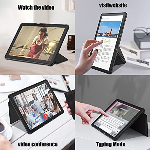E Net-Case Origami Case For All-New Amazon Fire Hd 10 & Fire Hd 10 Plus Tablet (Only Compatible With 11Th Generation 2021 Release) - Multi Angle Magnetic Standing Cover With Auto Sleep/Wake (Black) #TOP5
