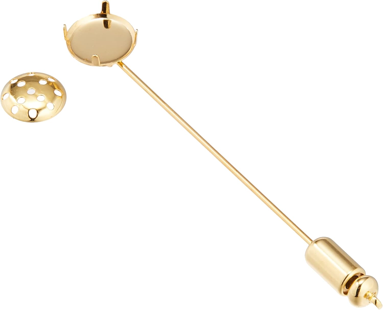 Amazon NBK シャワー台カン付きピンブローチ ハットピン 2個入り 全長6.8cm ゴールド KE211G アクセサリパーツ 通販