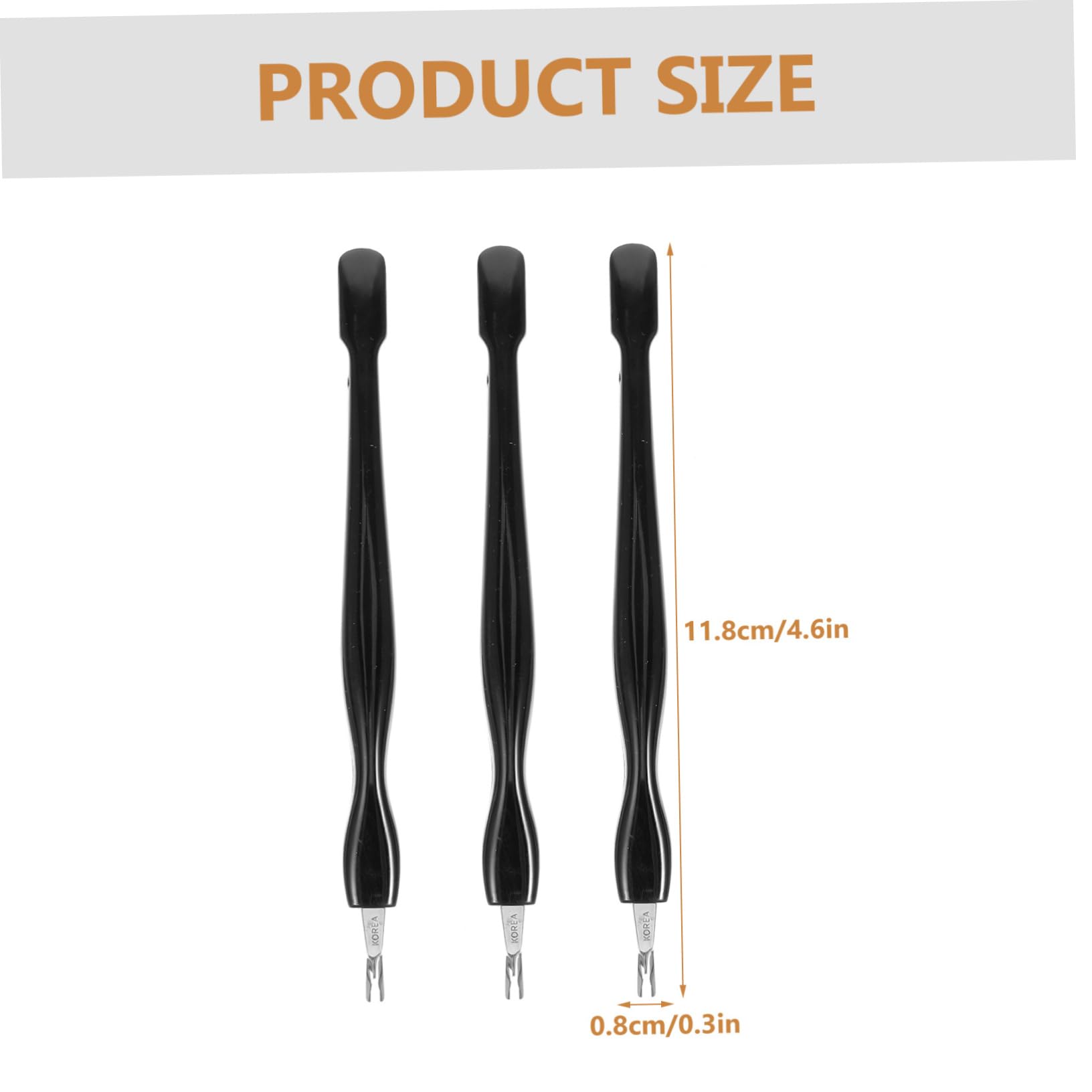 PLAFOPE 10pcs Cuticle Pusher Tool Nail Cuticle Remover V-shape Fork Nail Accessories for Pedicure