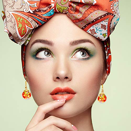 16 Mm Colorful Glass Ball Charms Crystal Glass Ball Pendants Jewelry Making Supplies With Shining Stars, Heart-Shaped Sequins And Peach Heart Sequins For Diy Necklace Bracelet Crafts (68 Pieces) #TOP5