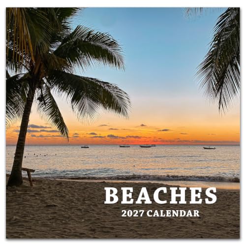 2027 Beach Wall Calendar, Jan 2027 - Dec 2027, 12" x 24" Open