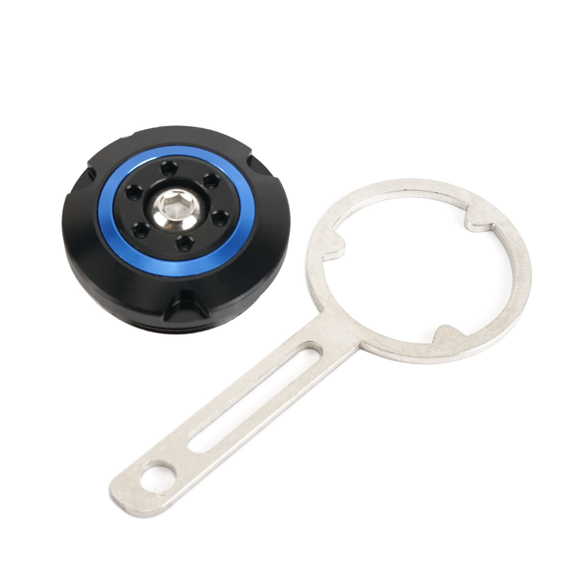 Bouchon d'huile moteur de moto en alu bleu pour BMW R1200R et RT
