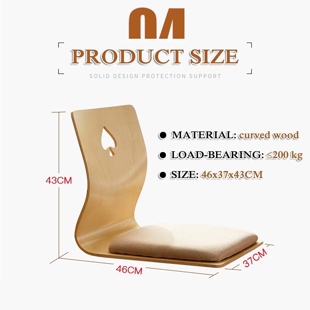 Chaise de Sol Tatami, mobilier de Salon Traditionnel Asiatique, Zaisu Japonais, Chaise sans Jambes, méditation