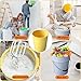 5 Gallon Reusable Bucket Liner, Time Saving Concrete Tools Durable Silicone Bucket Insert, Food Grade Container for Food Storage, for Paint, Thinset, Ice, Slime, Cleaning, Wall Patch Compound (Yellow)