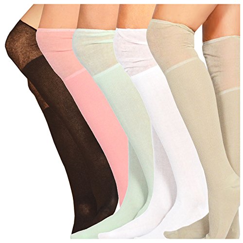 Image of Fashionable Cotton Slouchy Boot Socks for Women and Girls: Long Thigh Highs, Over-the-Knee Highs, and Knee Highs