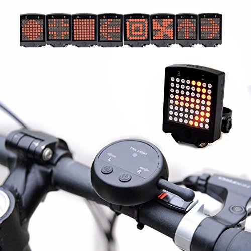 OBEST NIU bicicleta gire luz de señal, mando a distancia inalámbrico faros traseros para con USB batería línea de advertencia de seguridad, izquierda/derecha/freno