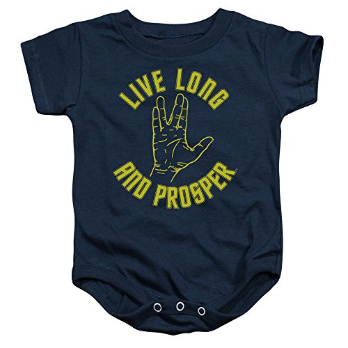 Infant: Star Trek- Live Long Hand Onesie Infant Onesie Size 0-6 Mos