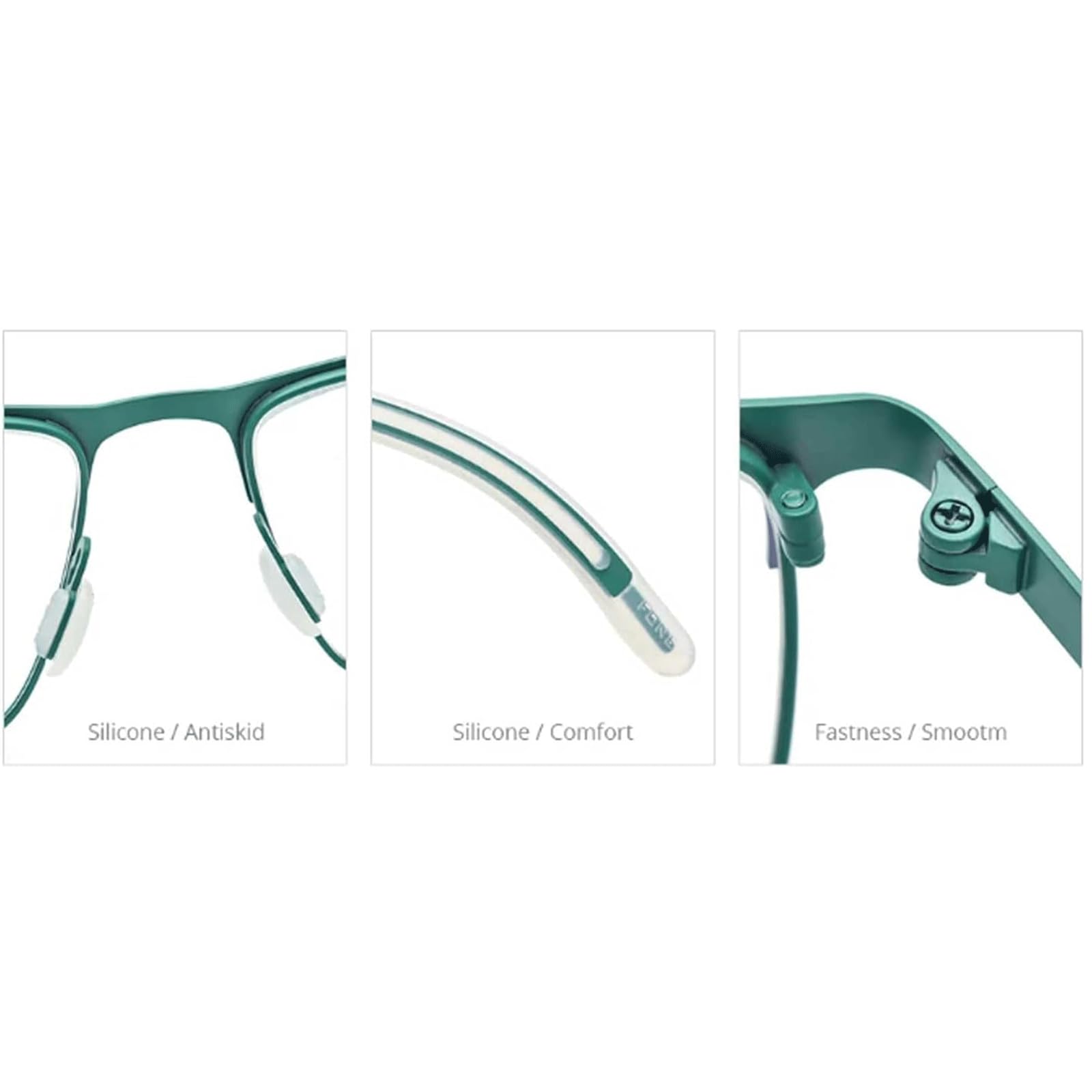 Kwadratowe oprawki do okularów tytanowe męskie oprawki na okulary antypoślizgowe silikonowe oprawki do okularów minimalistyczny design stylowa oprawka do okularów