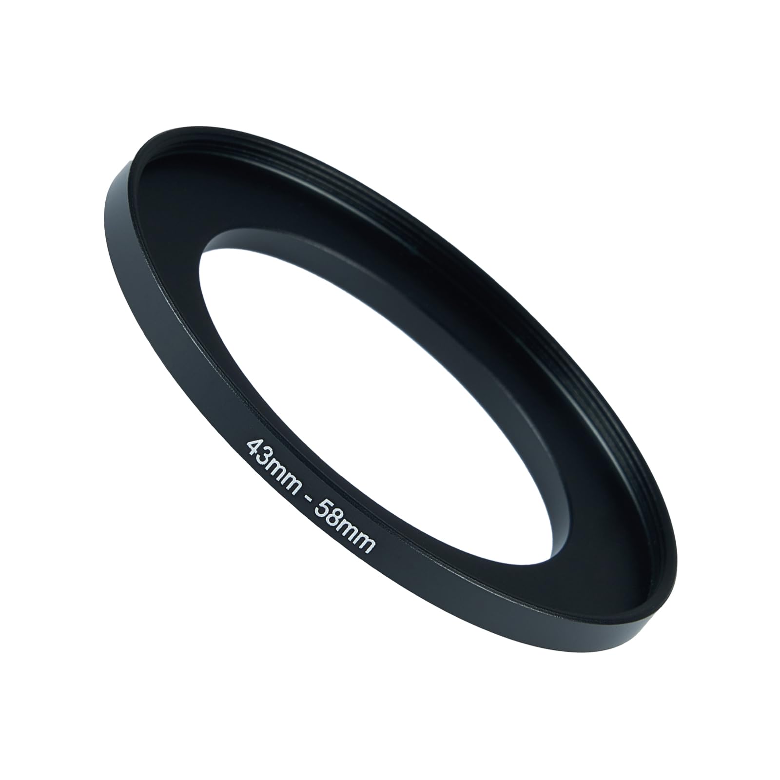43mm to 58mm Step-up Adapter Rings Filter Adapter Black Metal Step Down Filter Ring Adapter Compatible with All Brand UV CPL ND Camera Lens Filter Stepping Rings (43mm-58mm)
