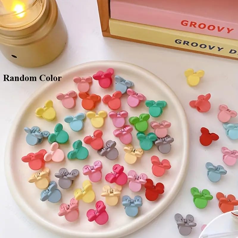Image of NEOBABY Mini Colorful Cartoon Design Tiny Hair Clip for Multiple Hair Styling | Hair Claws Accessories for Kids Baby Girls and Women's Multicolors (Pack of 24)