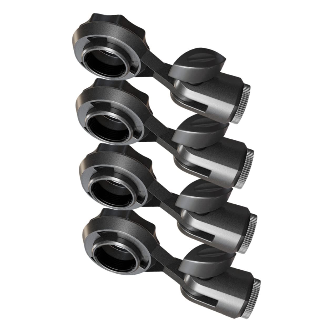 Sosoport 4Pcs Microphone Clip Rotatable Mic Holder Clamp for Handheld Mics Durable Standard Threaded Design for and Travel for Recording and Audio