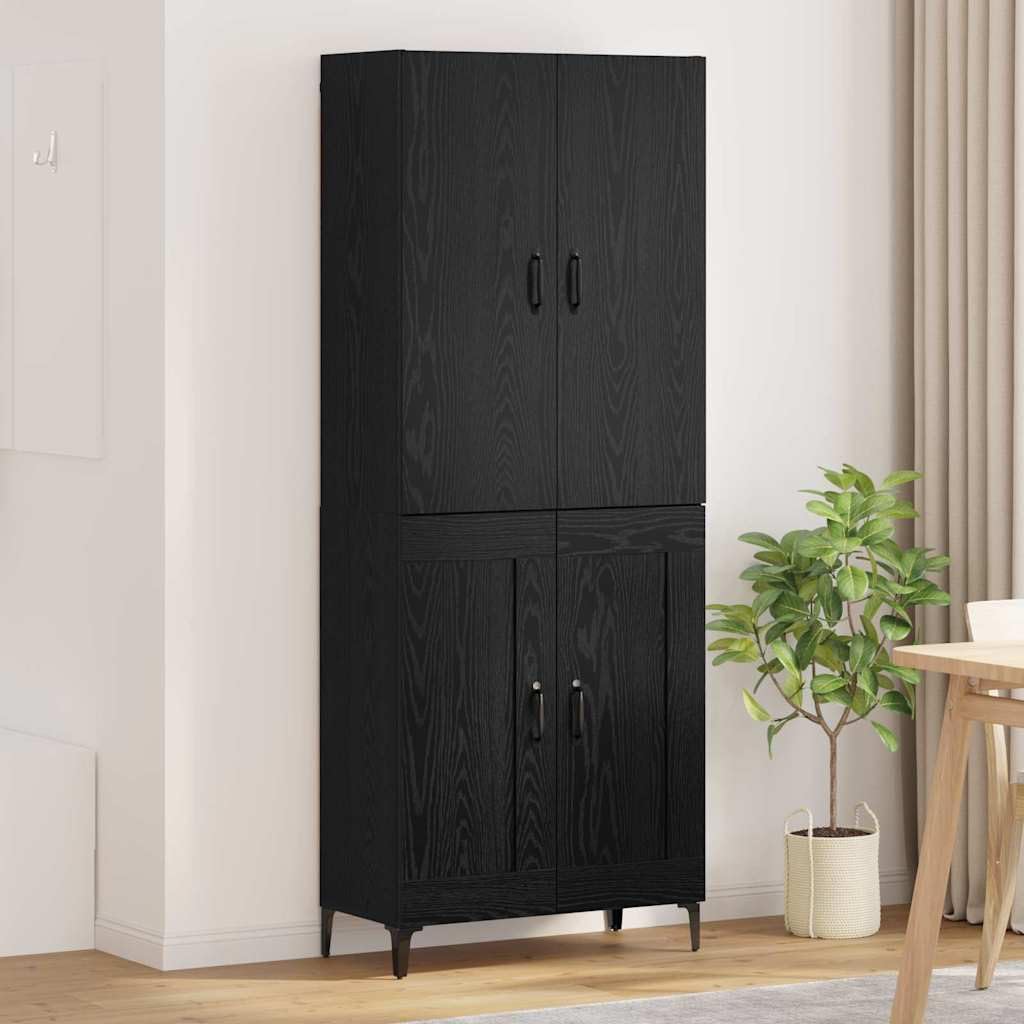 Aparador de madera de roble negro duradero y moderno con dimensiones de 180 cm