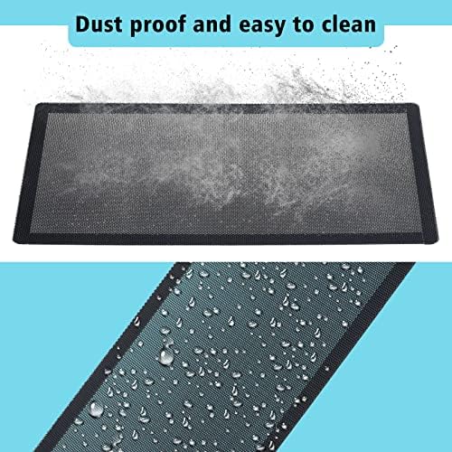 280mm x 140mm Computer Case Fan Dust Filter PC Mesh Filter Cover Grills with Magnetic Frame, Black Color (2 Pcs)