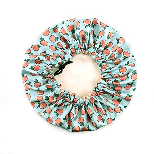 Image of Stain Bonnet Silk Sleep Cap Adjustable Satin Cap for Night Sleeping Hair Bonnet Reversible Double Layer