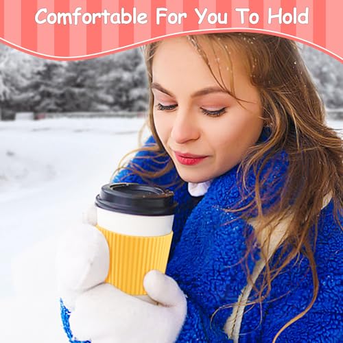 6 Pack Silicone Cup Sleeve Heat Resistant Coffee Cup Protective Sleeve Nonslip Glass Bottle Mug Protector Cover for Home Travel - Multicolor - Thumbnail 4