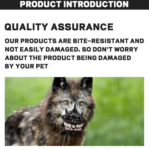 Halloween Maulkorb Hund mit Zähnen Gruseliges Kostüm mit großen Zähnen gruseliges Zubehör für Halloween Verstellbar Lustiger Werwolf Maulkorb Maulkorb Beißschutz für