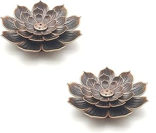 2 Pack Lotus Shaped Incense Plate, Sandalwood Burner, Stick Censer Household Yoga Studios Buddhism Nasturtium Incense Line Holder