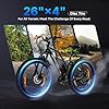 SPATIAL Electric Bike, 26" 4.0'' Fat Tire Mountain Ebike with 48V 13Ah 624 Wh Battery, Up to 104KM Range, 250W 80Nm Motor, LCD Display with 5 PAS, MTB for Adult Man and Woman (Parrot-Dark) #5