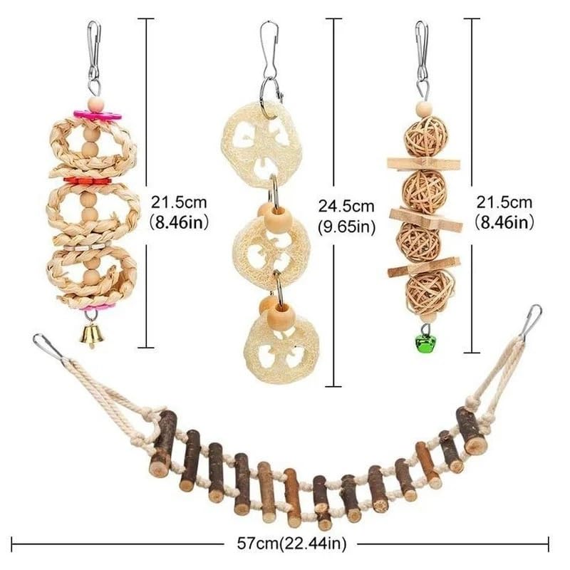 8 Juguetes for pájaros for periquitos, Juguetes for periquitos, Juguetes interactivos for pájaros for un Tiempo de Juego entretenido, Accesorios for jaulas de pájaros