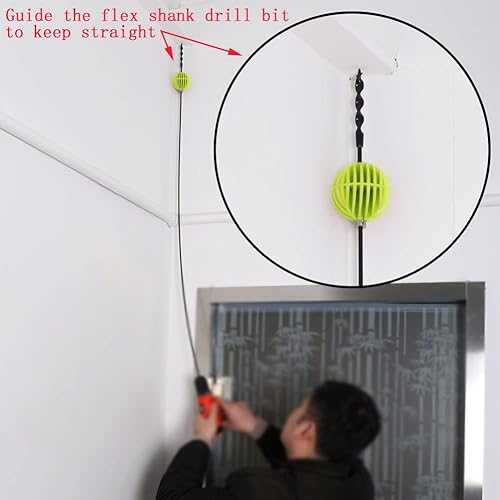 Miniatura 5 de Herramientas de guía de broca para instalación de vástago flexible, bolas de parachoques de broca de cable para vástago de 3/16 pulgadas/kit de guía