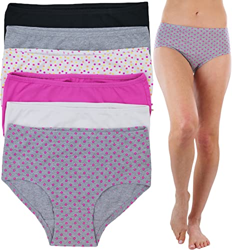 Image of ToBeInStyle Women's Pack of 6 High-Waisted Girdle Brief Tummy Support Everyday Panties