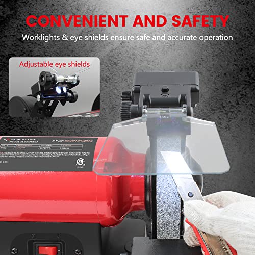 Blackcube 4.8Amp 8-Inch Bench Grinder With Water Cooling Tray & Led Work Lights, Dual Grinding Wheels Multifunction Table Grinders Ideal For Various Grinding Projects #TOP4