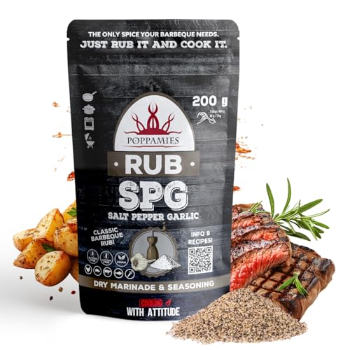RUB Poppamies Sale Pepe Aglio, Marinata a Secco e Condimento Perfetto Per Pollo, Verdure, Pesce,...