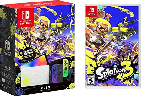 Splatoon Amazon Nintendo Switch OLED Model Splatoon 3 Bundled With Splatoon 3 Game ...