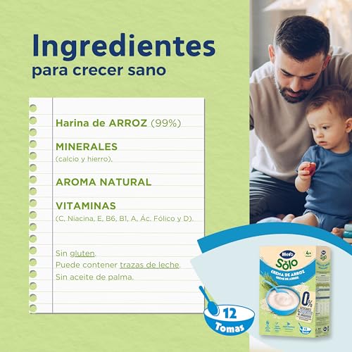 Miniatura 8 de Hero Baby Papilla De Crema De Arroz - Para Bebés A Partir De Los 4 Meses - Pack De 6 X 220 G