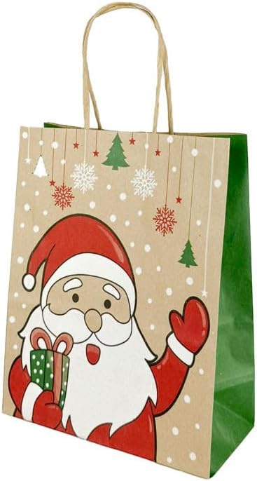 Sacola Kraft Natural - Santa Claus 20x15x25 c/10un (20x15x25)