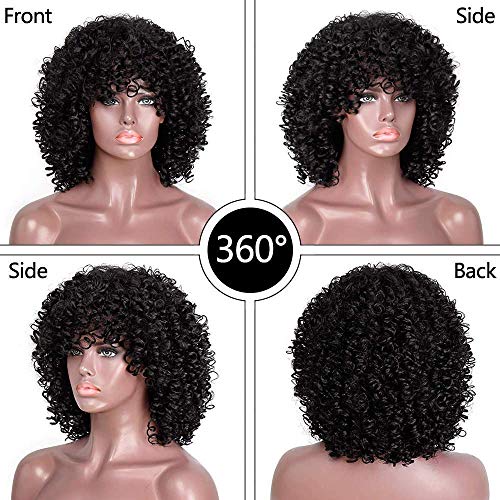 Parrucca corta riccia Afro Kinky ricci per donne