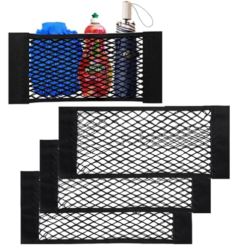 4 Pack Filet de Rangement de Coffre, 40x25cm Filet de Stockage Voiture Sac...