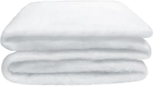 Manta de nieve falsa de Navidad, manta de nieve artificial de 1.3 x 4.9 ft para aldea de Navidad, manta de nieve artificial de algodón de fibra